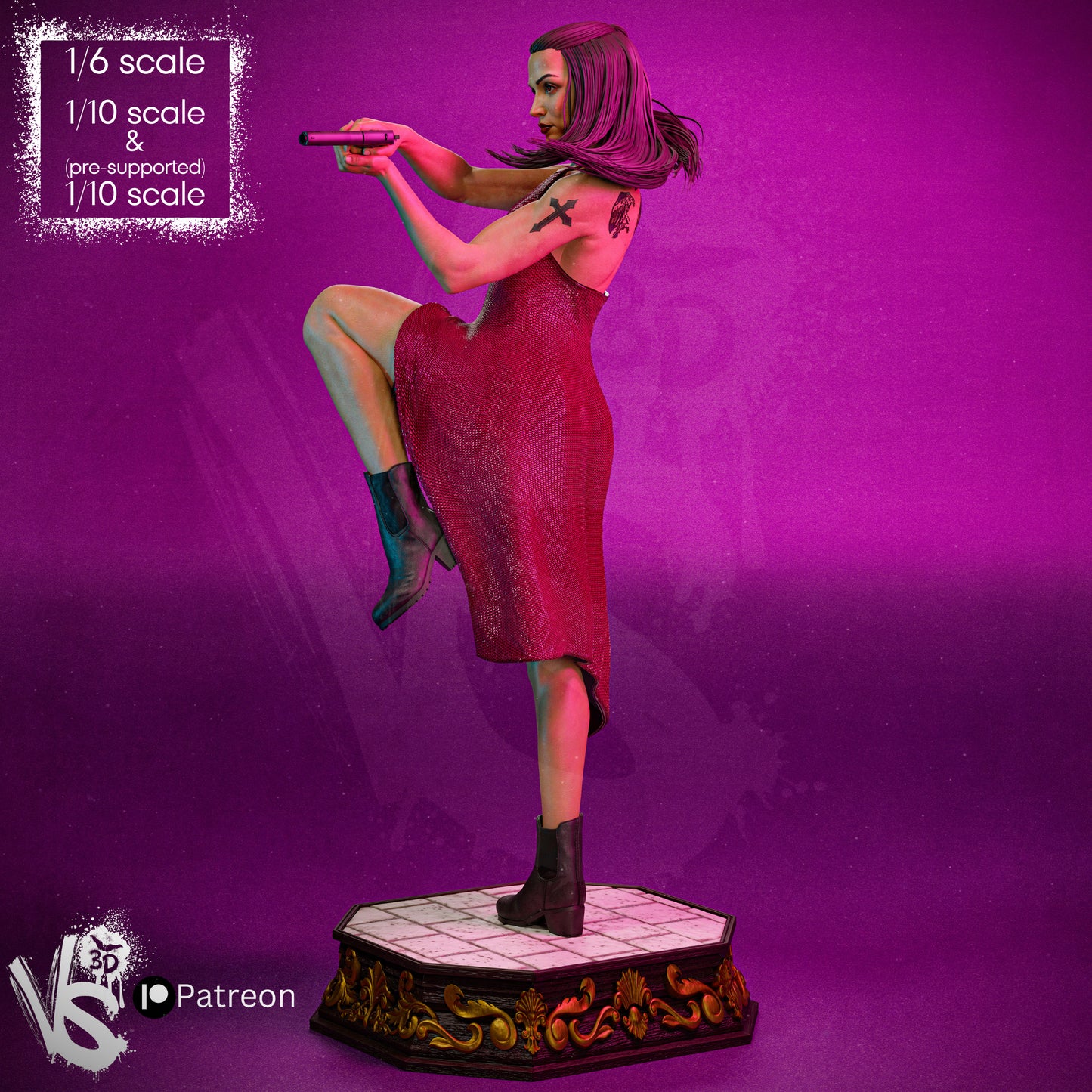 Ballerina (John Wick) - Fan Art - 3D Print Kit - 1:10 Scale