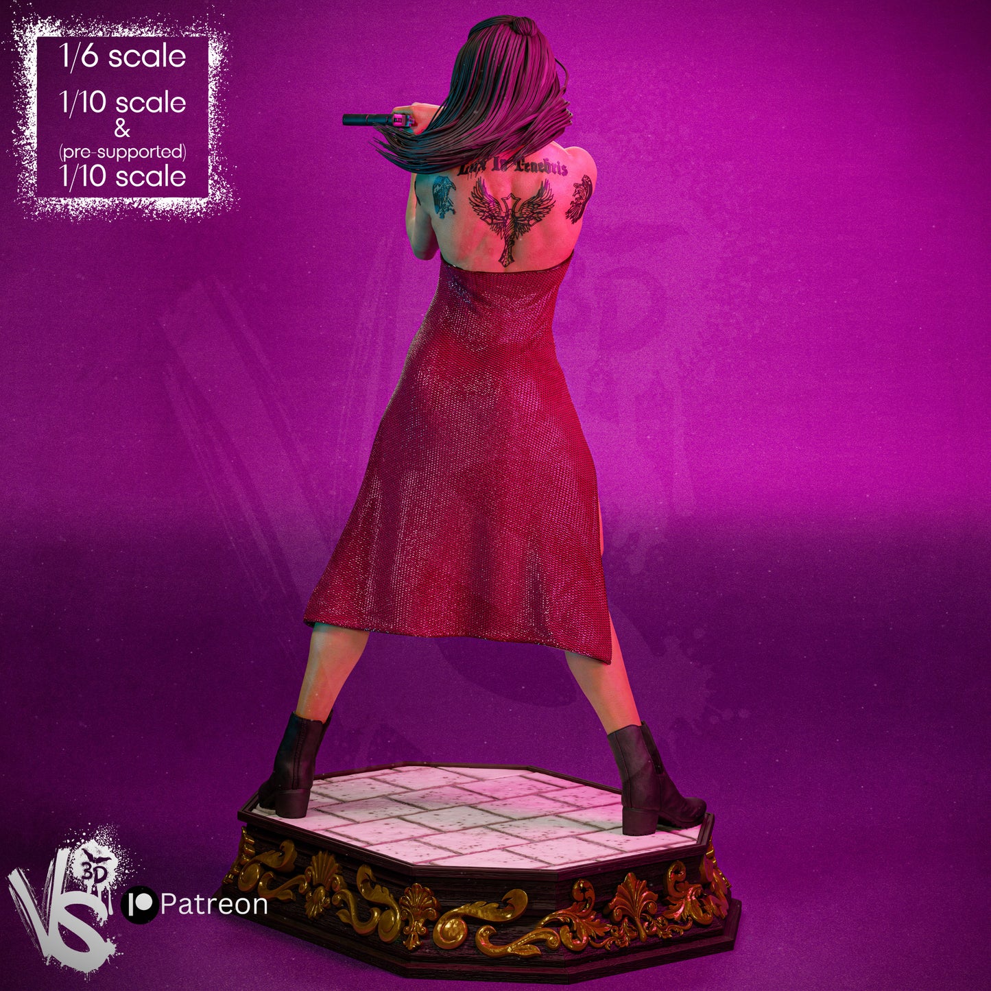 Ballerina (John Wick) - Fan Art - 3D Print Kit - 1:10 Scale