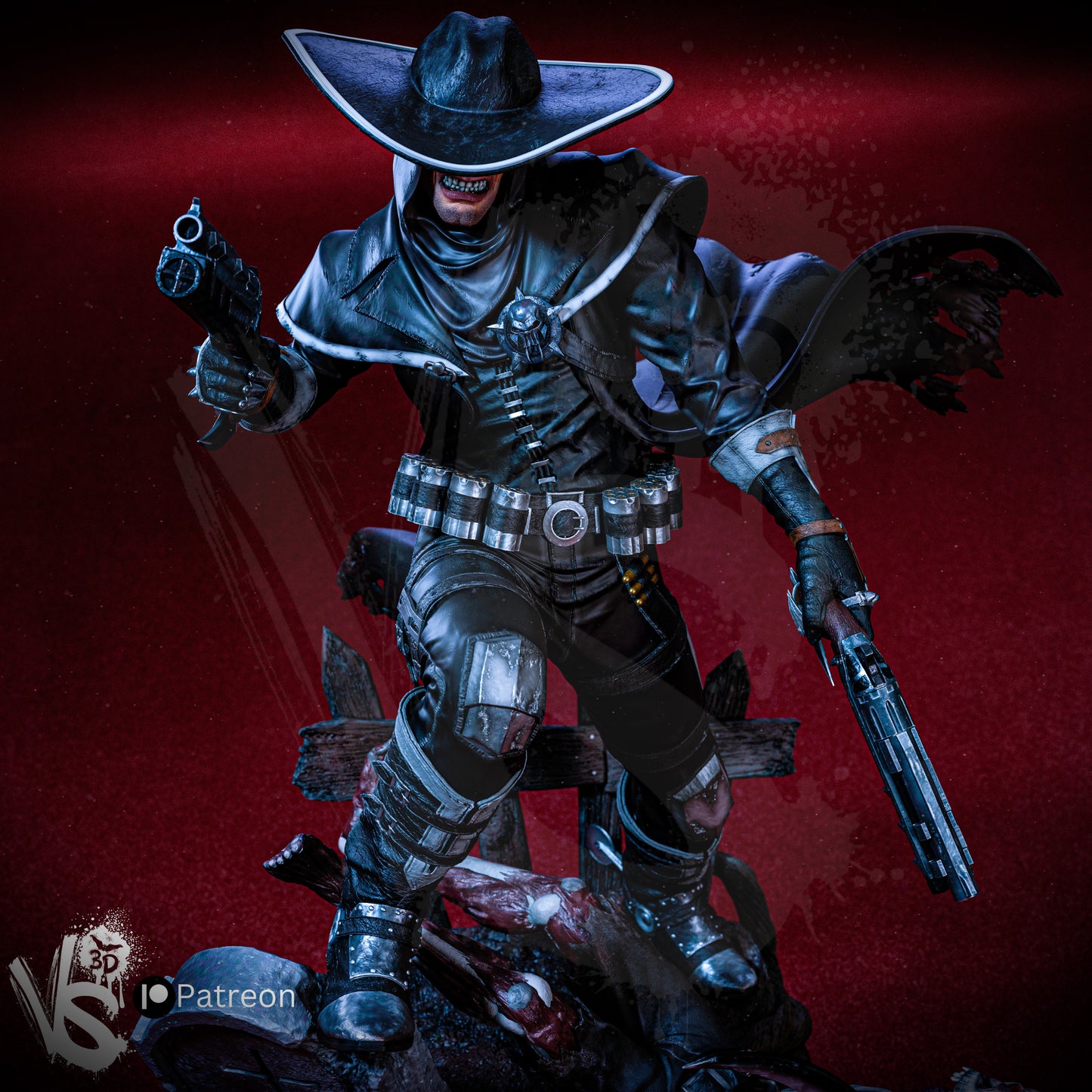 Jericho Cross (Darkwatch) - Fan Art - 3D Print Kit - 1:10