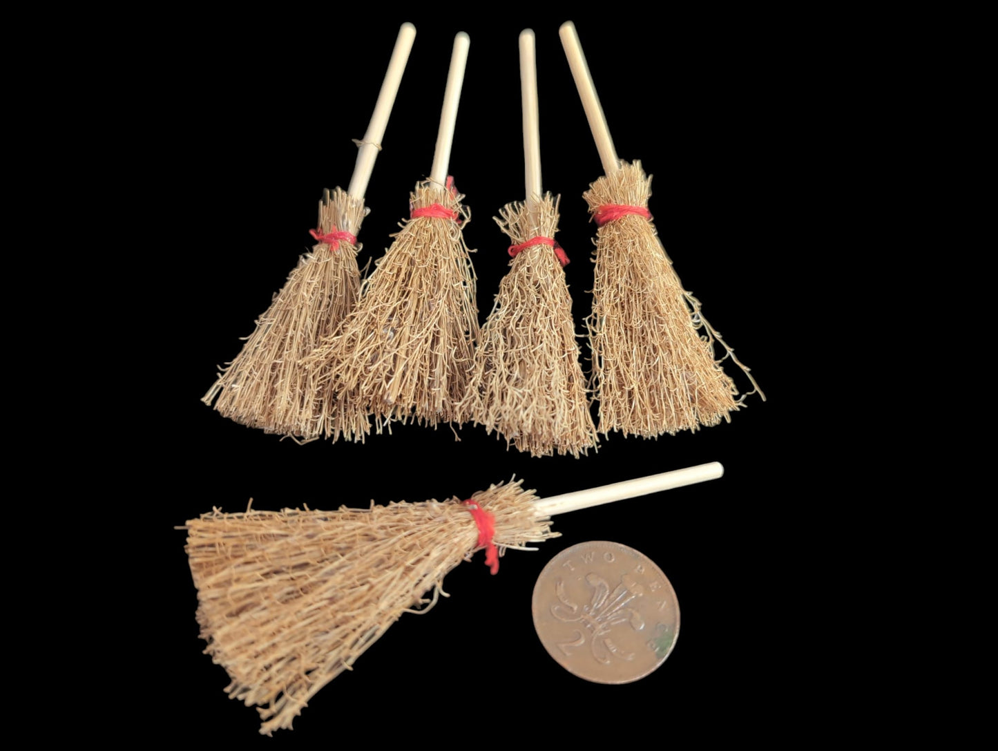 Broom, Sweeping Brush - Dollhouse Accessories Mini Witches Halloween 12 scale