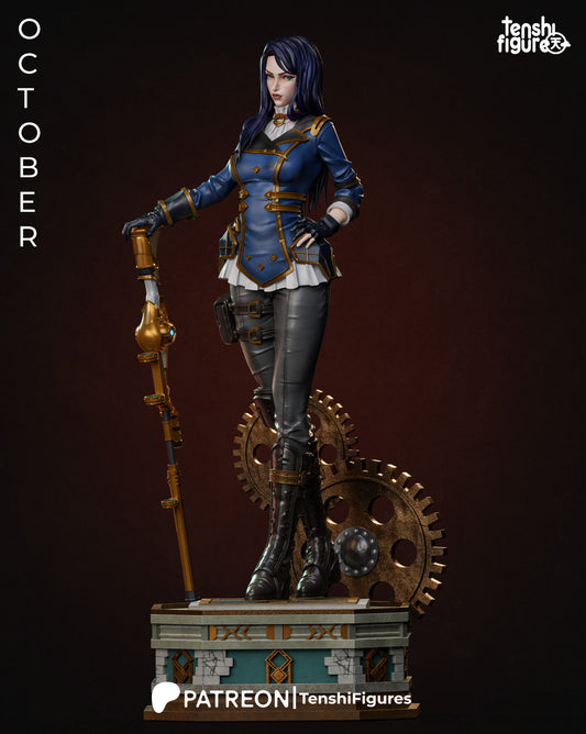 Caitlyn - Arcane 3D printed Model Statue - Unpainted and Unassembled