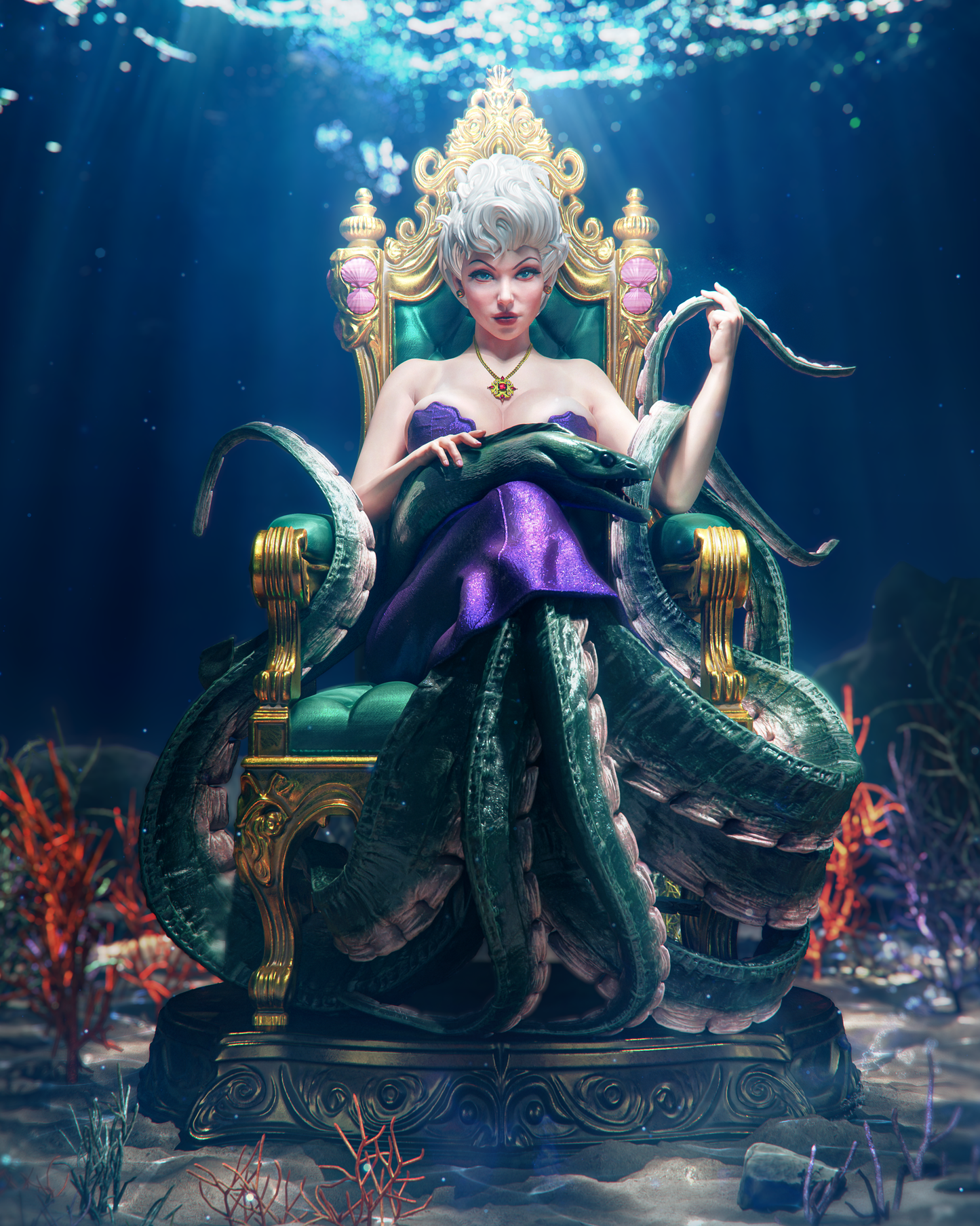 Ursulla - Sea God / Villain 3D Printed Model Kit 9 and 6 Scale Statue