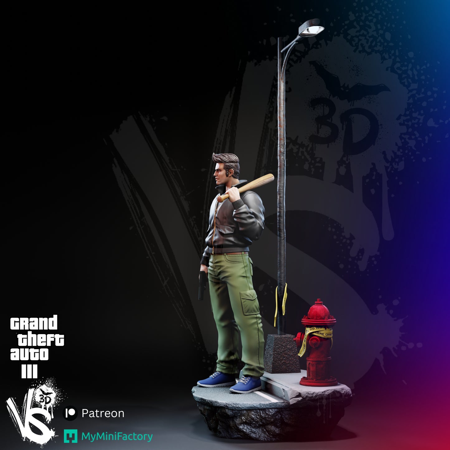 Claude Speed (GTA III) - 3D Print Kit - Fan Art