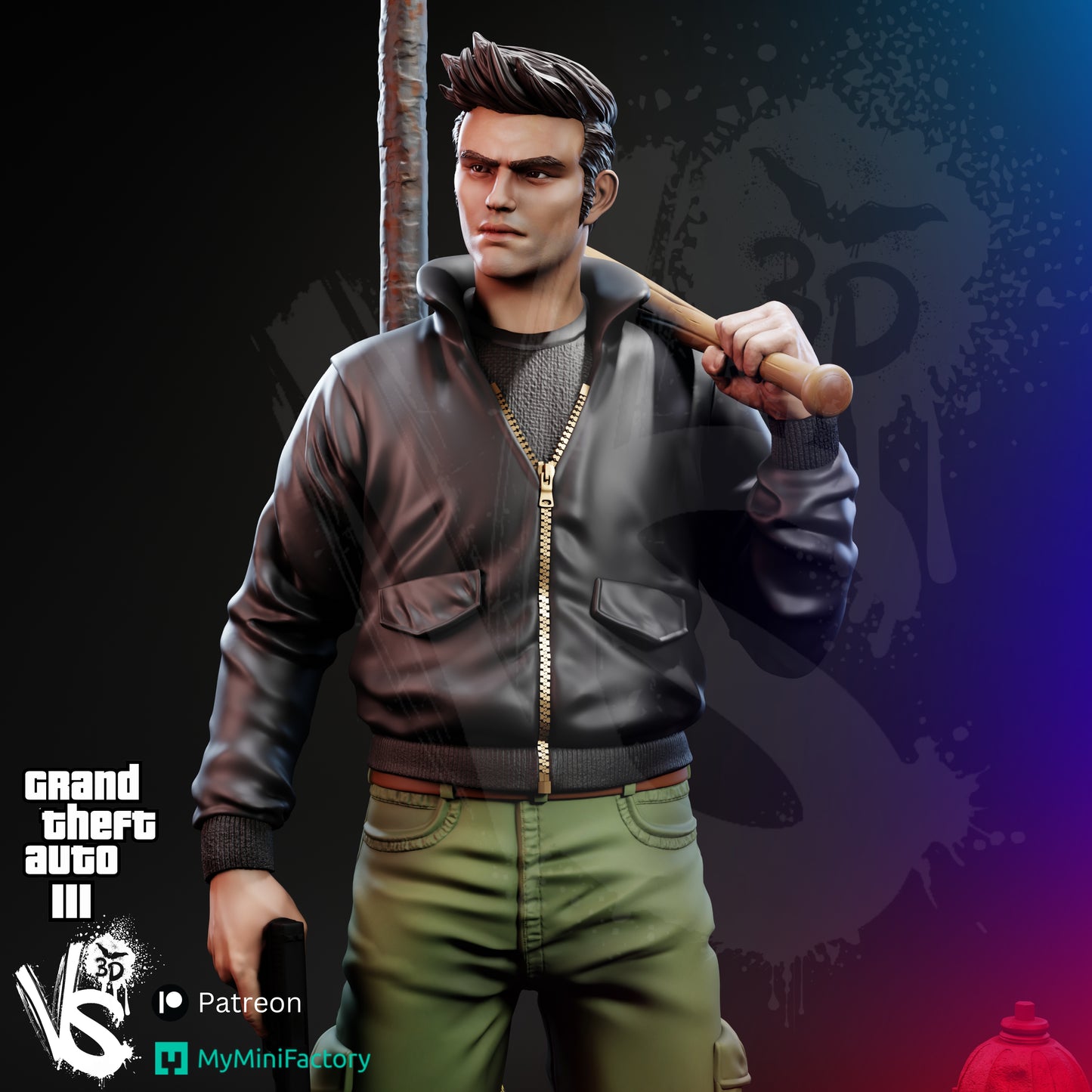 Claude Speed (GTA III) - 3D Print Kit - Fan Art