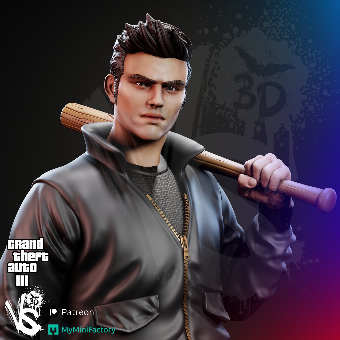 Claude Speed (GTA III) - 3D Print Kit - Fan Art