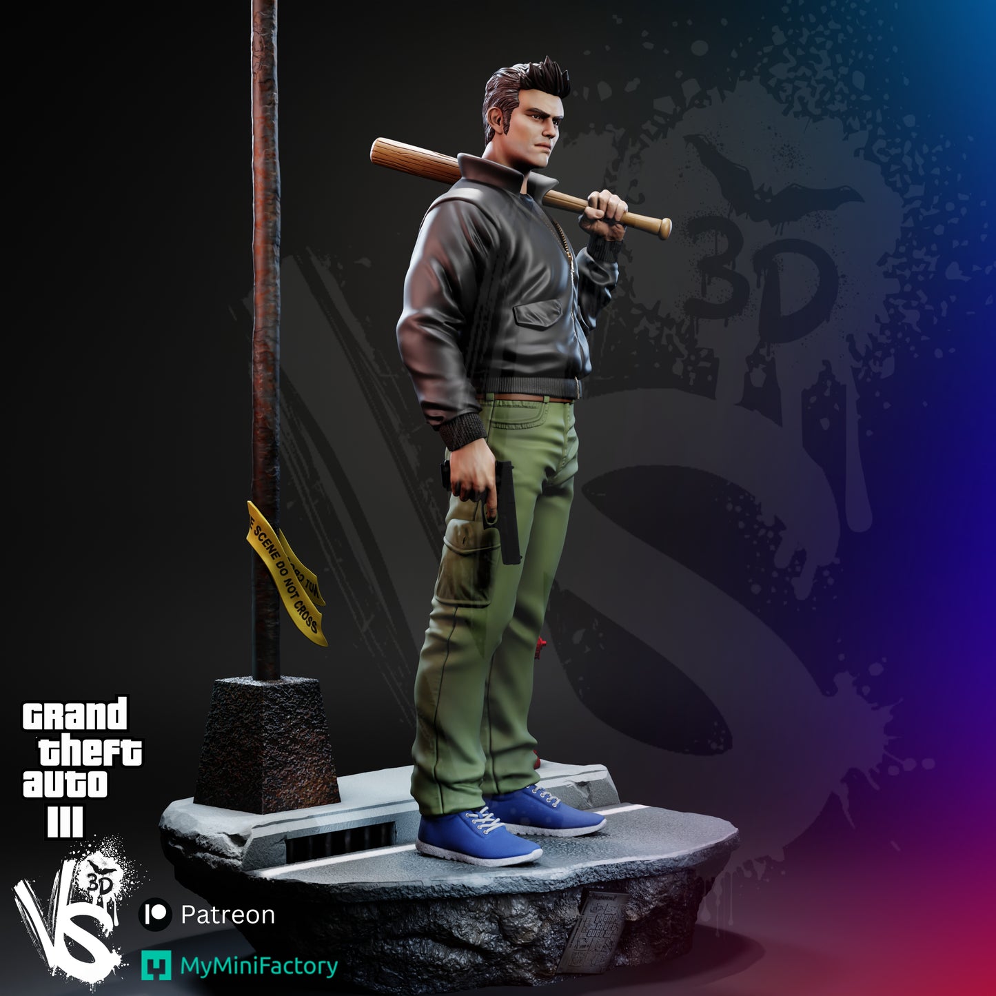 Claude Speed (GTA III) - 3D Print Kit - Fan Art