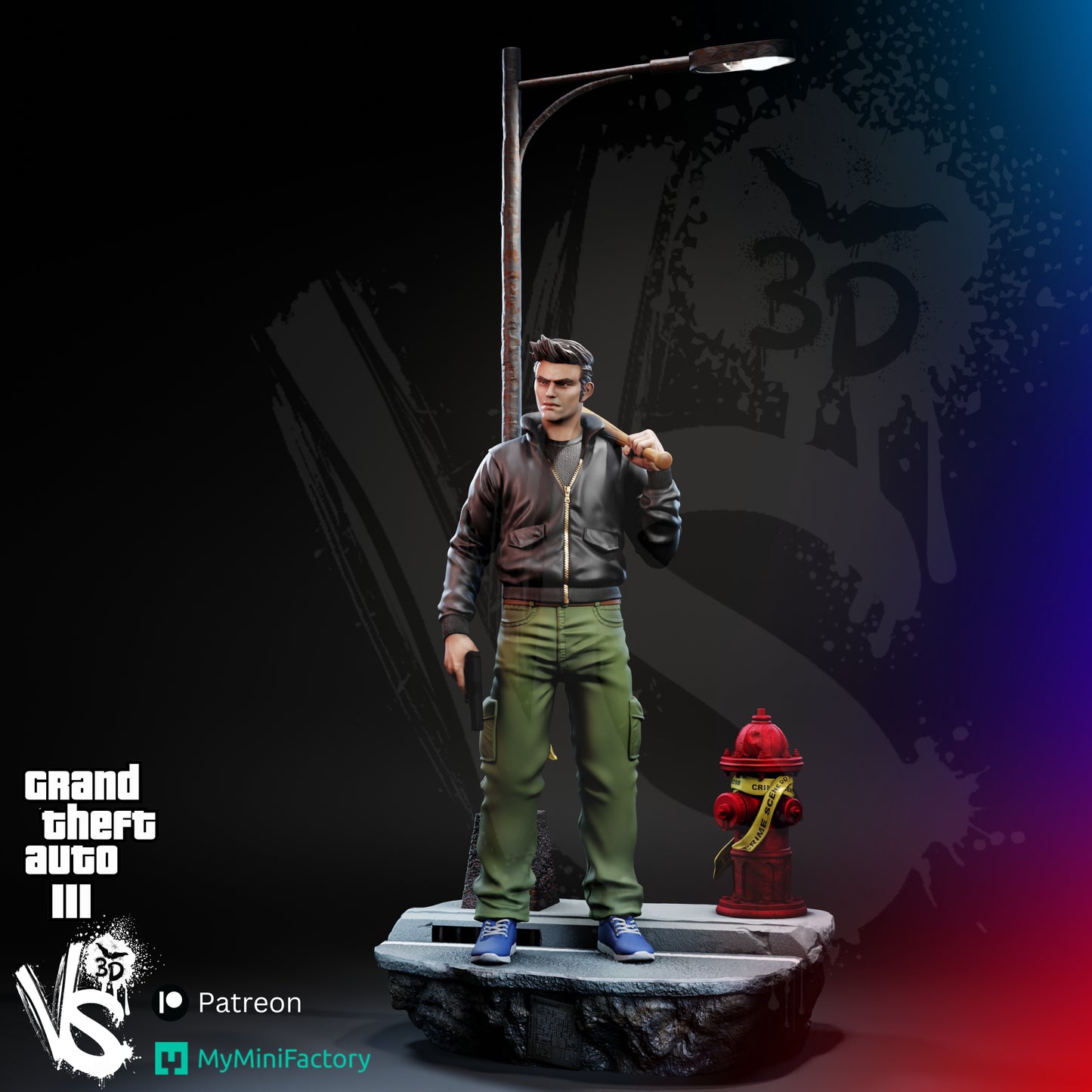 Claude Speed (GTA III) - 3D Print Kit - Fan Art
