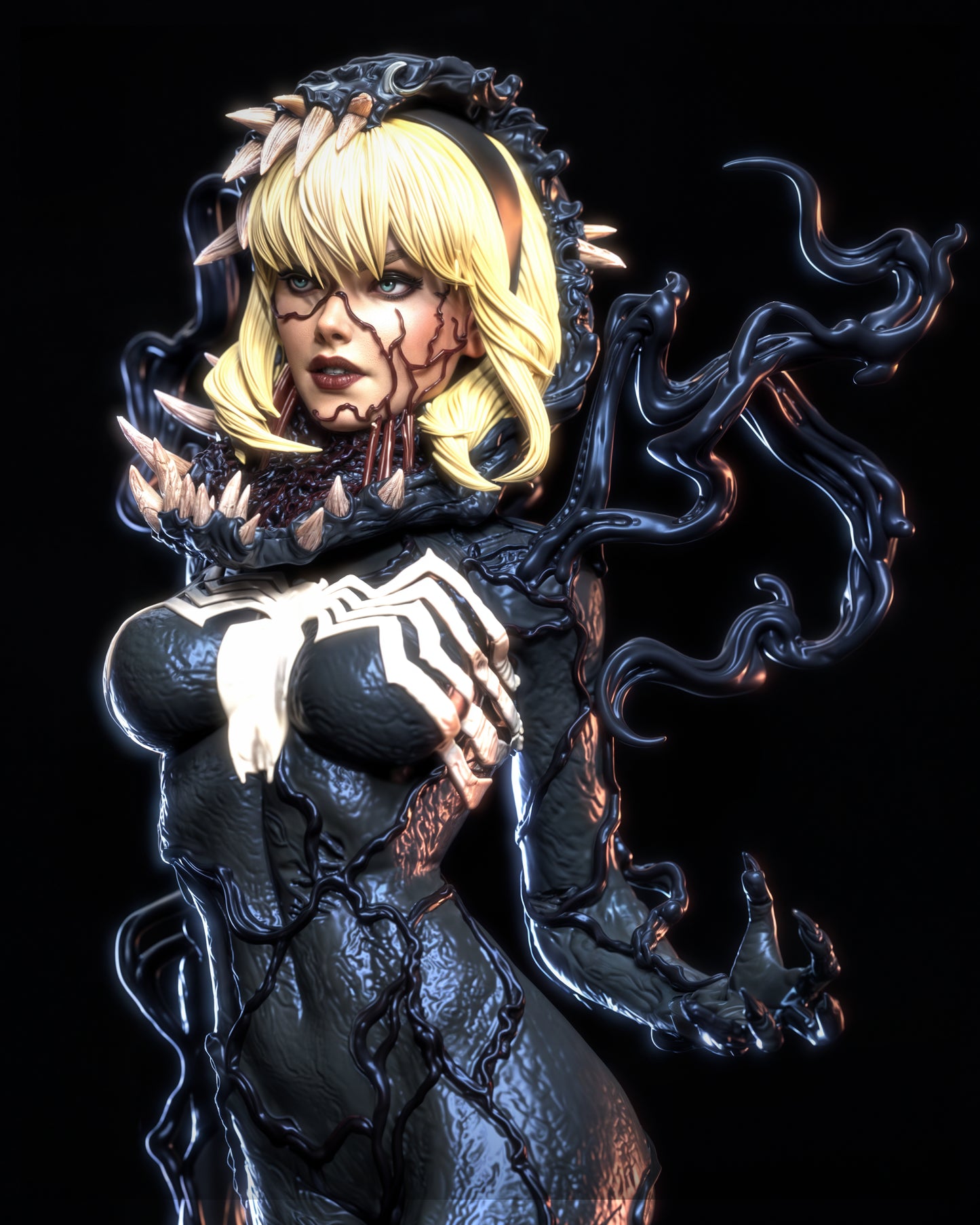 Venom Gwen Statue- 3D Printed Model Kit - Unpainted and Unassembled