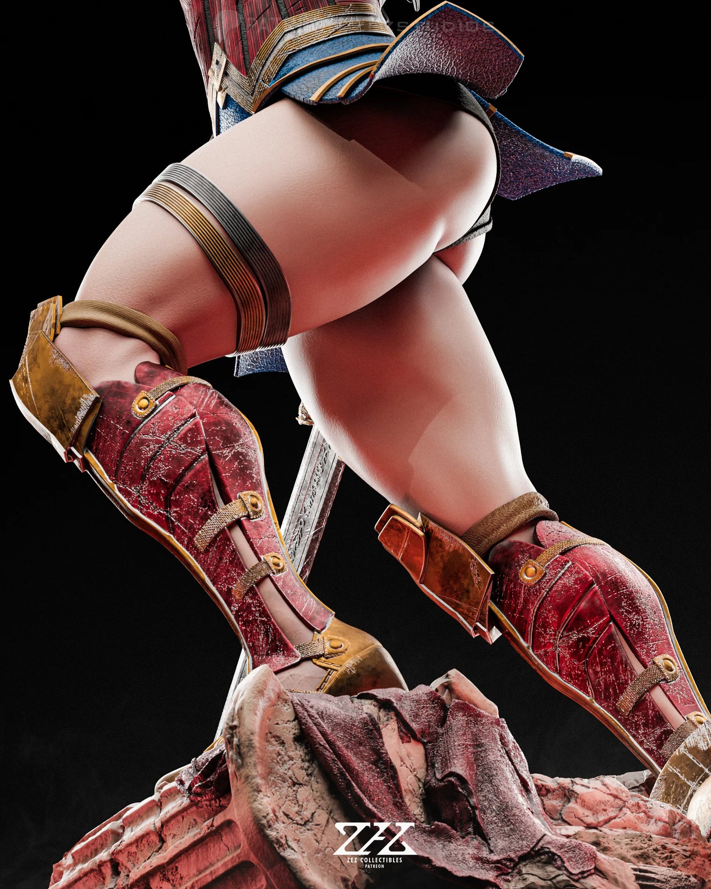 Wonder Woman Statue - Model Kit - 3D Printed Fan Art