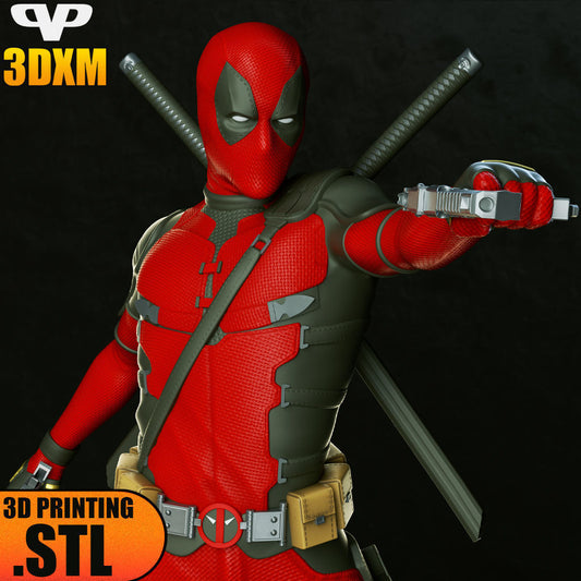 Deadpool (Statue) - Fan Art - 3D Print Kit (3DXM)