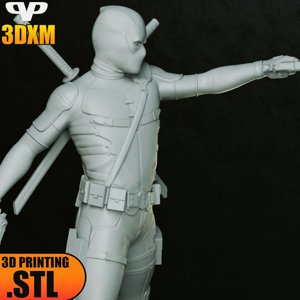 Deadpool (Statue) - Fan Art - 3D Print Kit (3DXM)