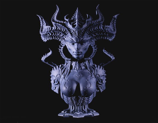 Lillith Bust (Diablo 4) 3D Printed Bust - Unpainted
