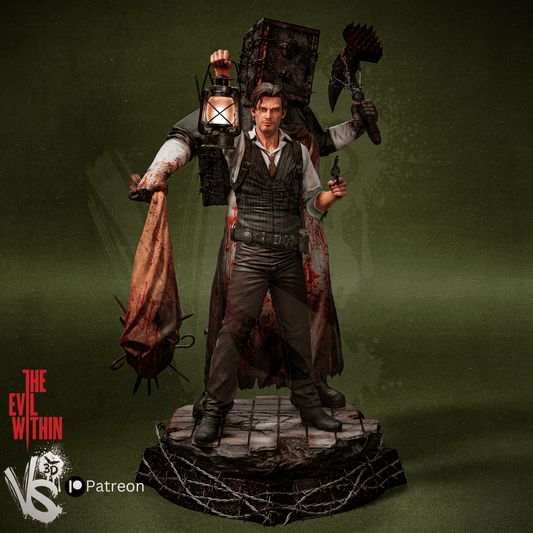 Sabastian & Keeper (Evil Within) - Unpainted and Unassembled 3D Print Kit
