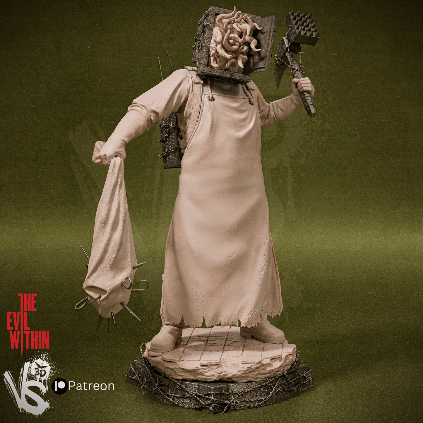 Sabastian & Keeper (Evil Within) - Unpainted and Unassembled 3D Print Kit