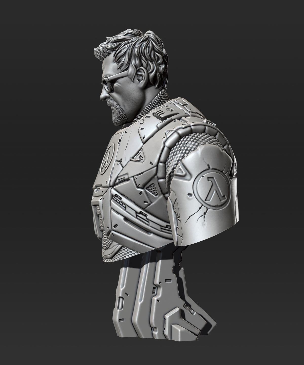 Gordon Freeman - 3D Printed Bust