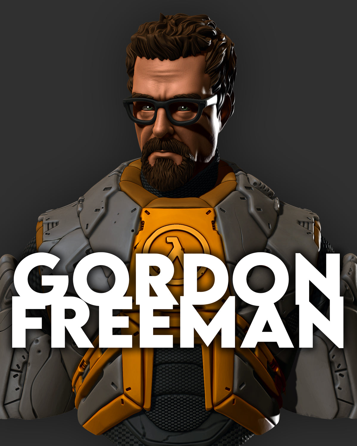 Gordon Freeman - 3D Printed Bust