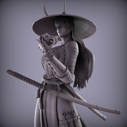Samurai Woman 3d Printed model kit