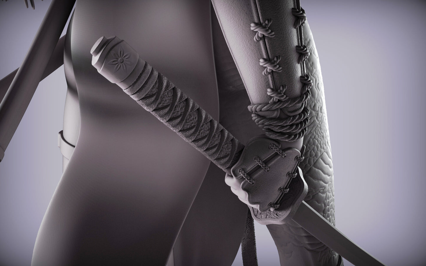 Samurai Woman 3d Printed model kit