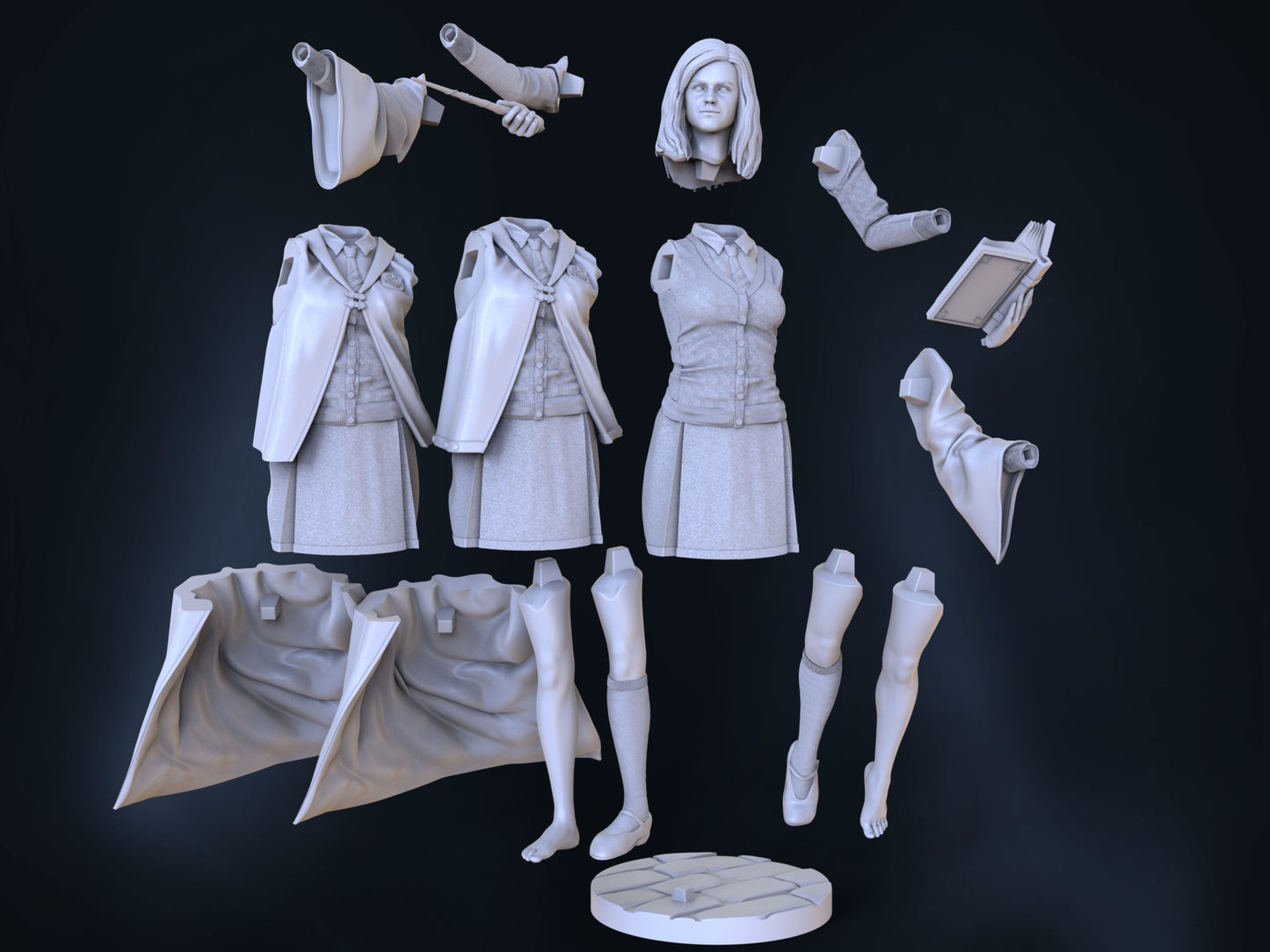 Hermione Granger - 3D Print - Fan Art - 180mm