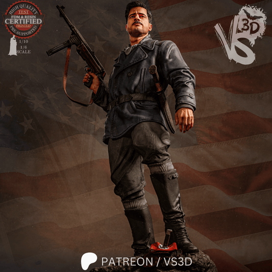 Aldo Rain (Inglorious Basterds) - Sculpt - 3d Printed Model Kit
