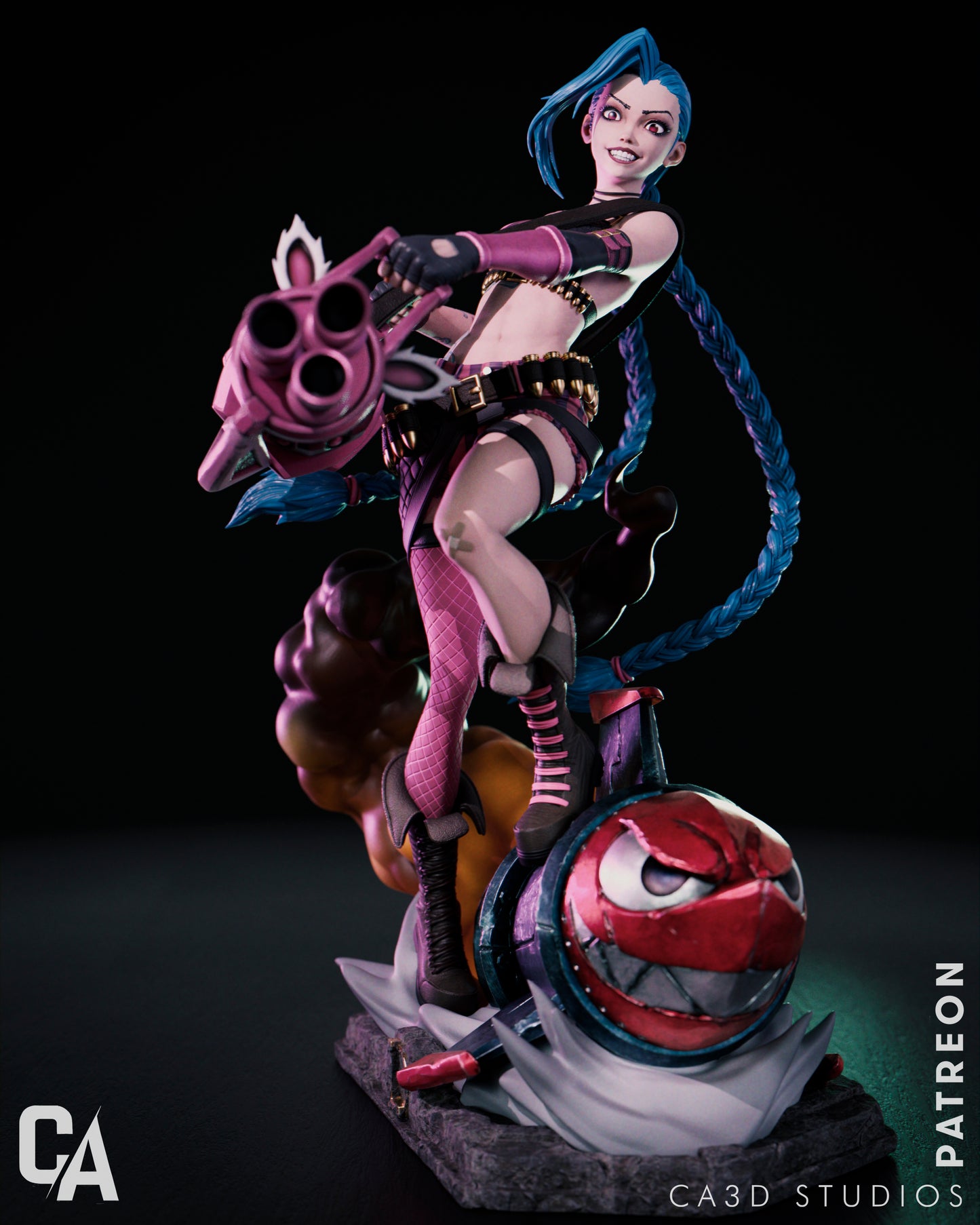 Arcane - Jinx 3D Printed Statue Model Kit - Unpainted and Unassembled V2