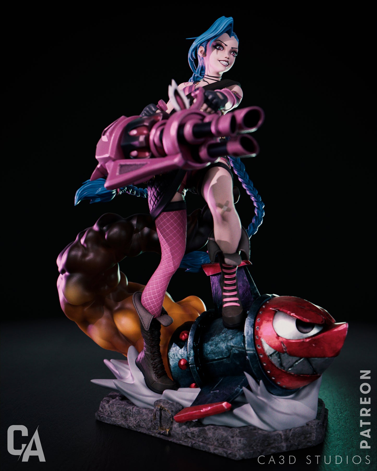 Arcane - Jinx 3D Printed Statue Model Kit - Unpainted and Unassembled V2