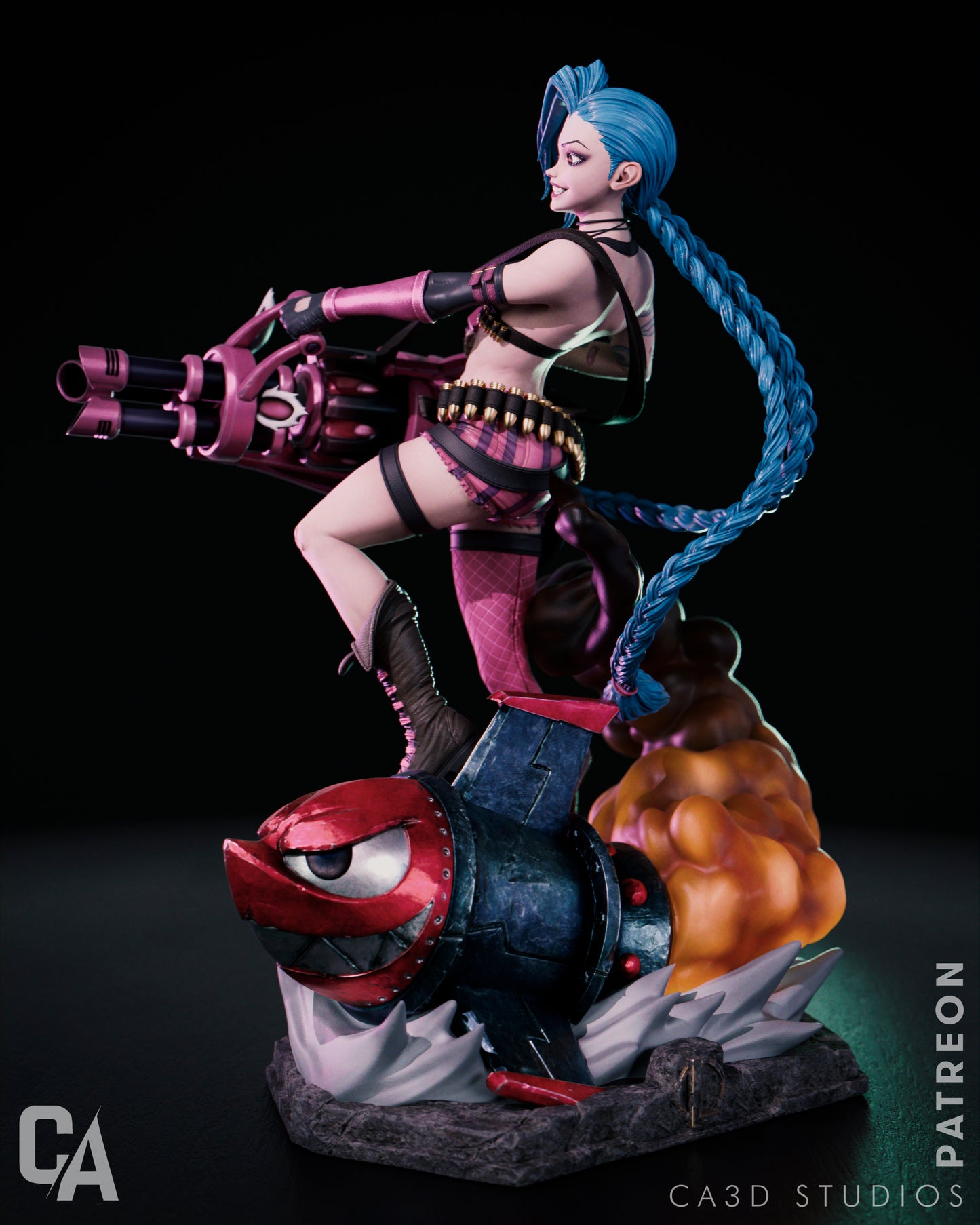Arcane - Jinx 3D Printed Statue Model Kit - Unpainted and Unassembled V2