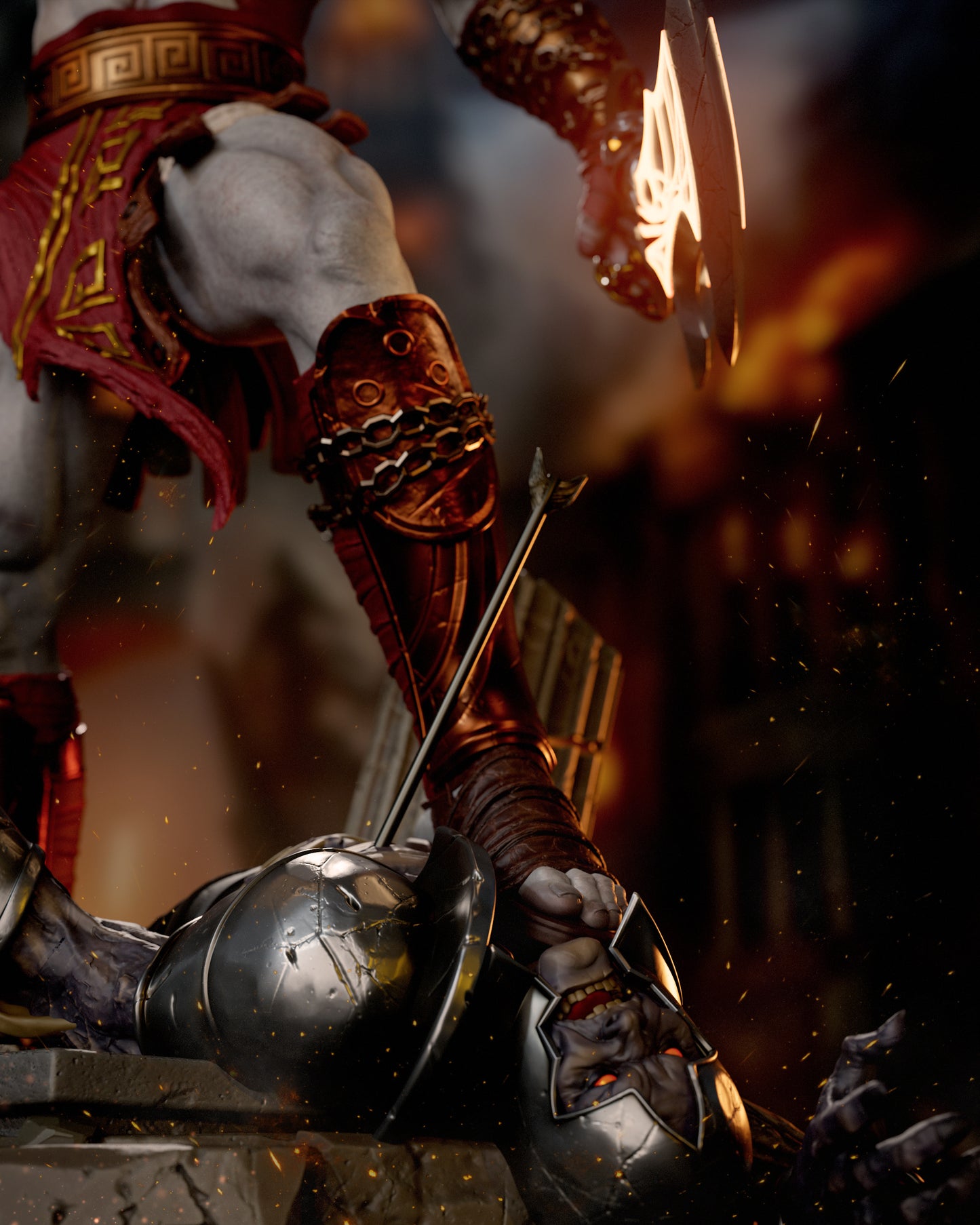 Kratos God of War - 3D printed Statue Model kit 6 Scale