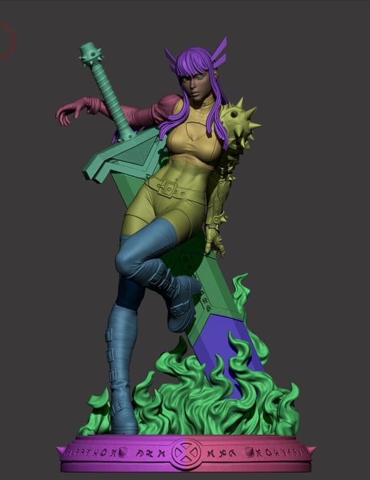 Magik - 3D Printed Statue Model Kit - 12 scale 1:12 Unpainted