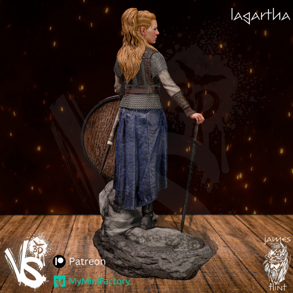 Lagartha (Vikings) - 1:10 Scale - 3D Print Model Kit - Fan Art