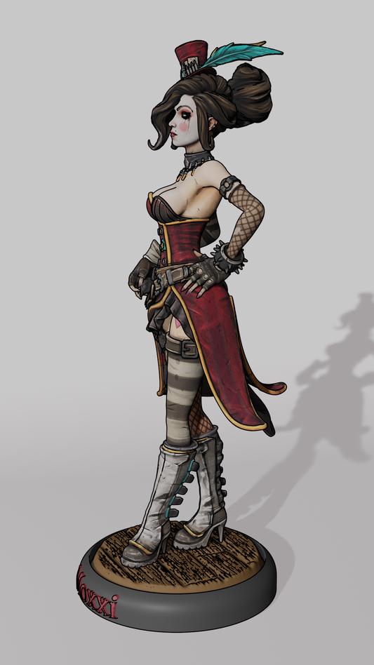 Mad Moxxi Miniature 94mm 3d Printed Statue - Unpainted and Unassembled