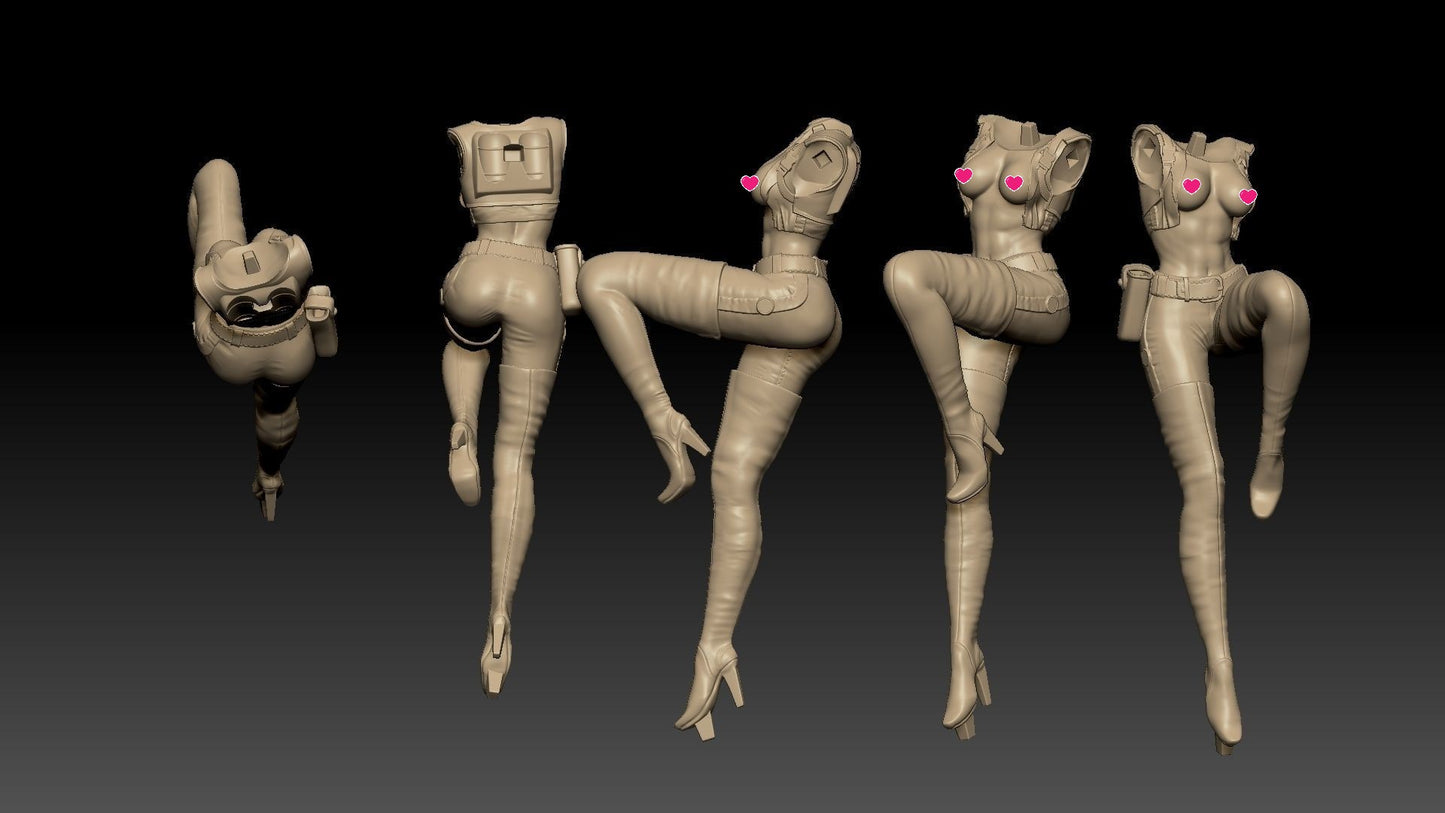 Nuka Girl (Fallout - Nuka Cola) - 3D Print - Fan Art - 130mm SFW/NSFW