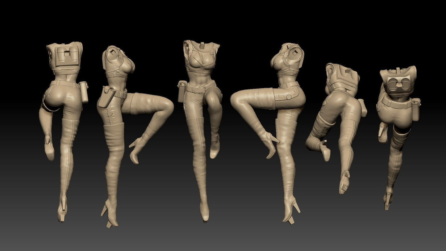 Nuka Girl (Fallout - Nuka Cola) - 3D Print - Fan Art - 130mm SFW/NSFW