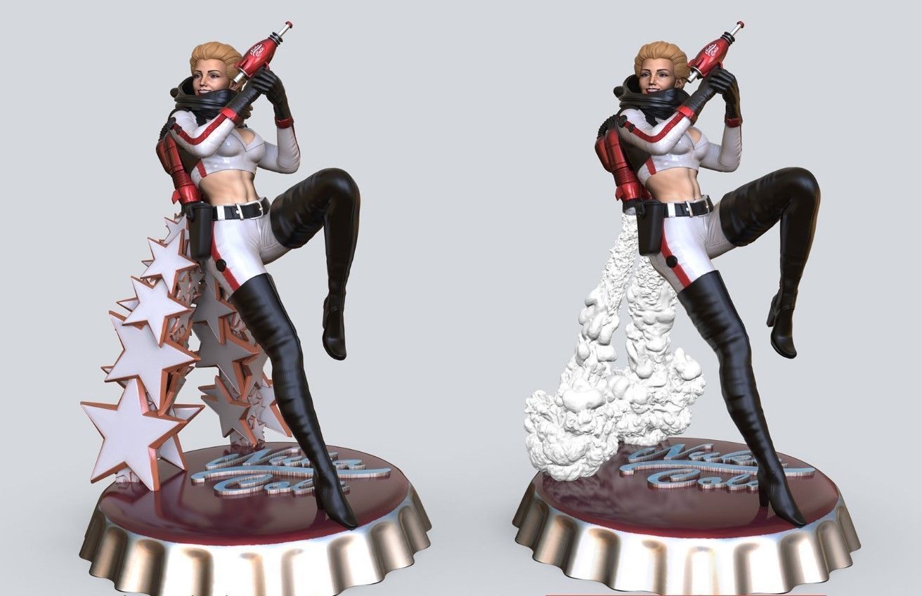 Nuka Girl (Fallout - Nuka Cola) - 3D Print - Fan Art - 130mm SFW/NSFW