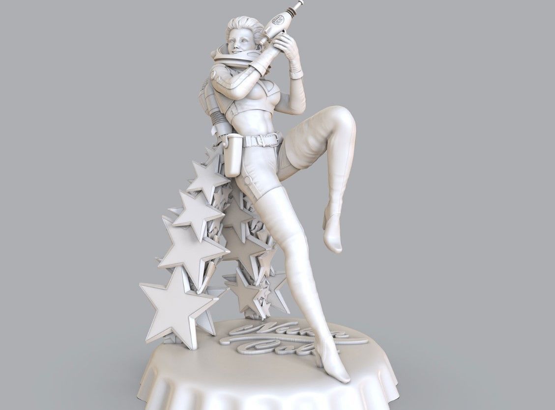 Nuka Girl (Fallout - Nuka Cola) - 3D Print - Fan Art - 130mm SFW/NSFW