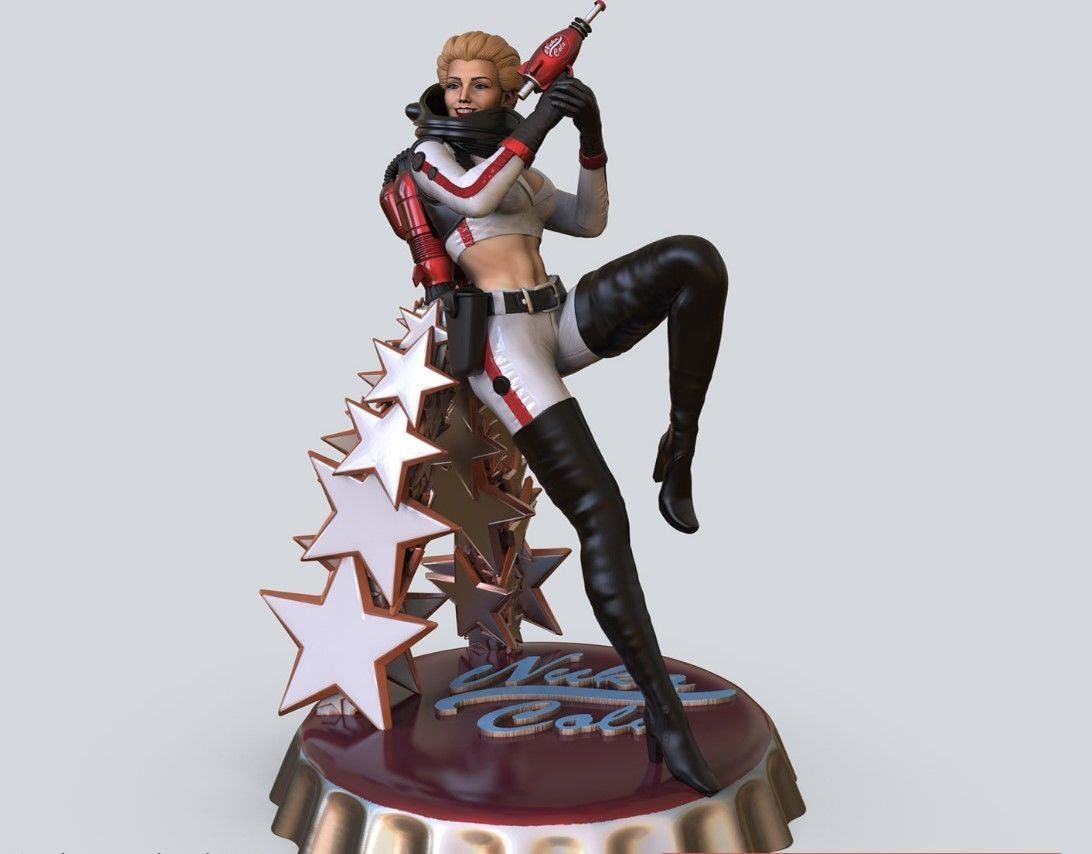 Nuka Girl (Fallout - Nuka Cola) - 3D Print - Fan Art - 130mm SFW/NSFW