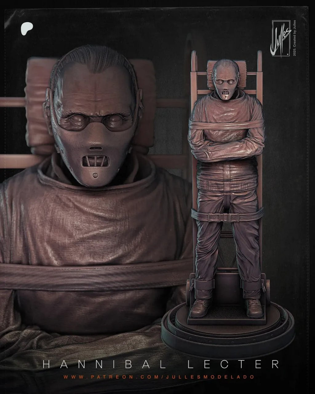 Hannibal Lecter - 3D Printed Statue Model Kit