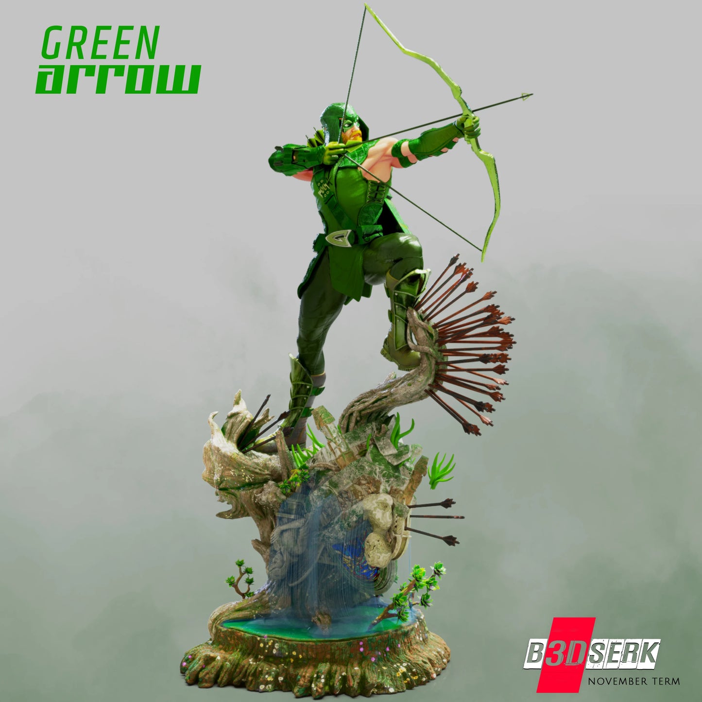 Green Arrow - 3d Printed Model Kit - Fan Art (B3dserk)