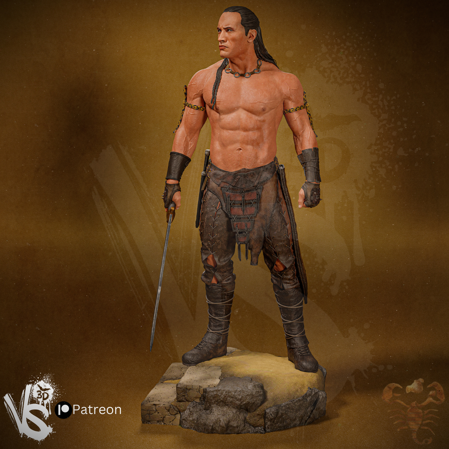 Scorpion King - Fan Art - 3D Print Kit - 1:10 (Bonus)