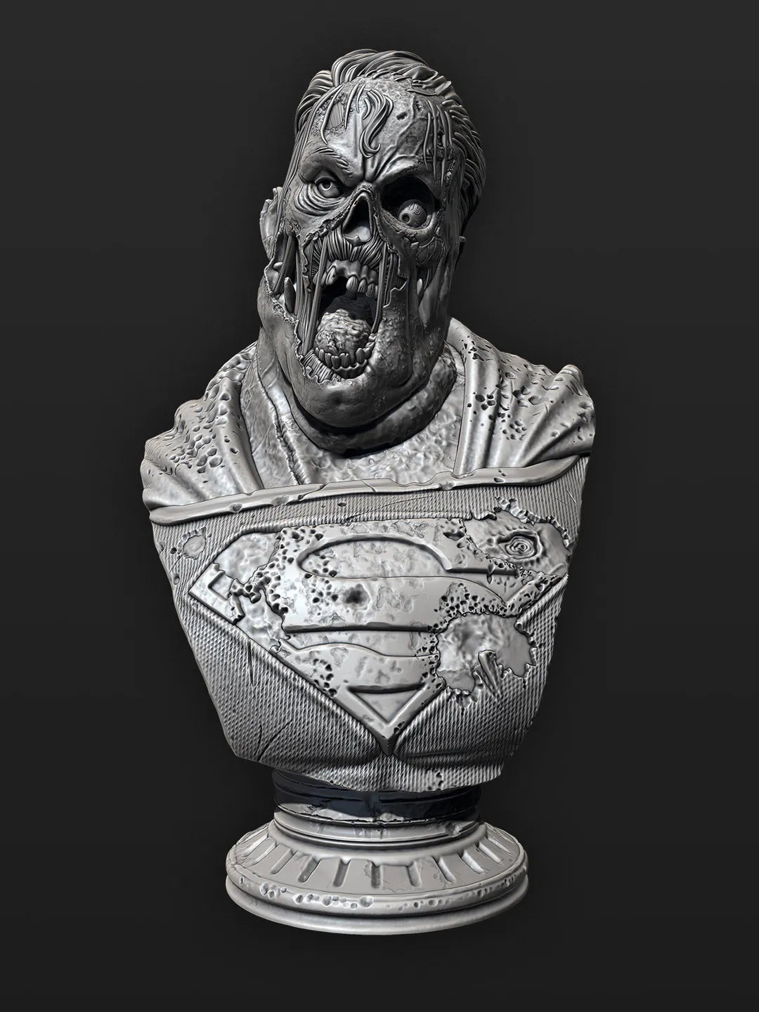 Zombie Superman Bust - 3D Printed Model Kit