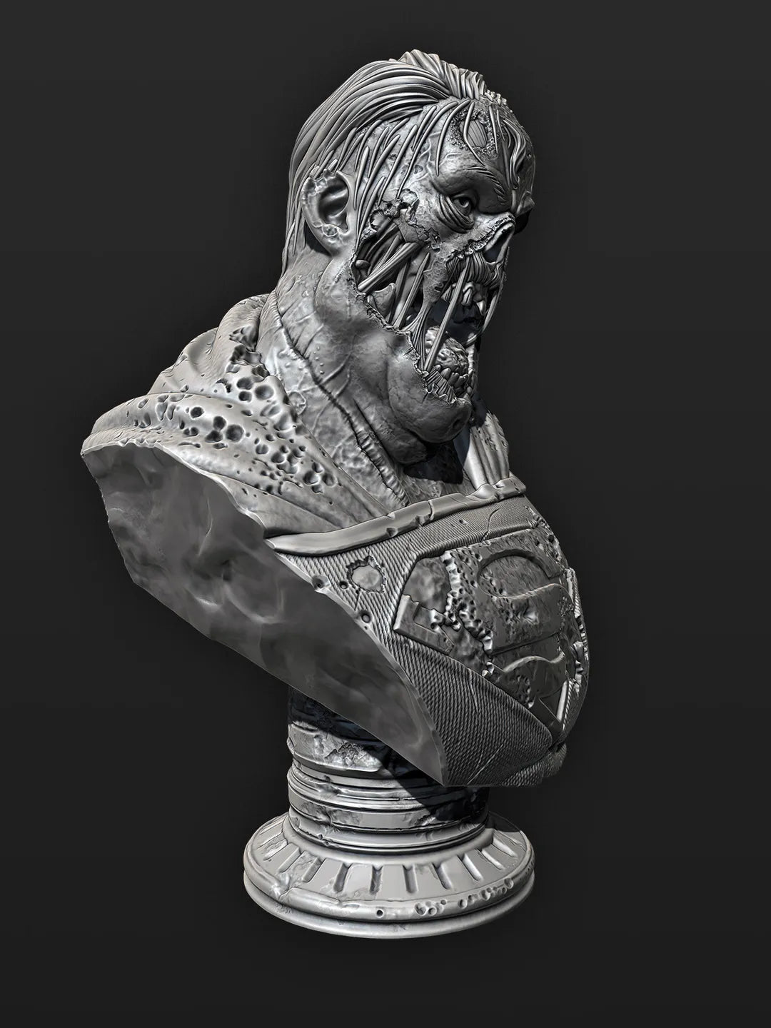 Zombie Superman Bust - 3D Printed Model Kit