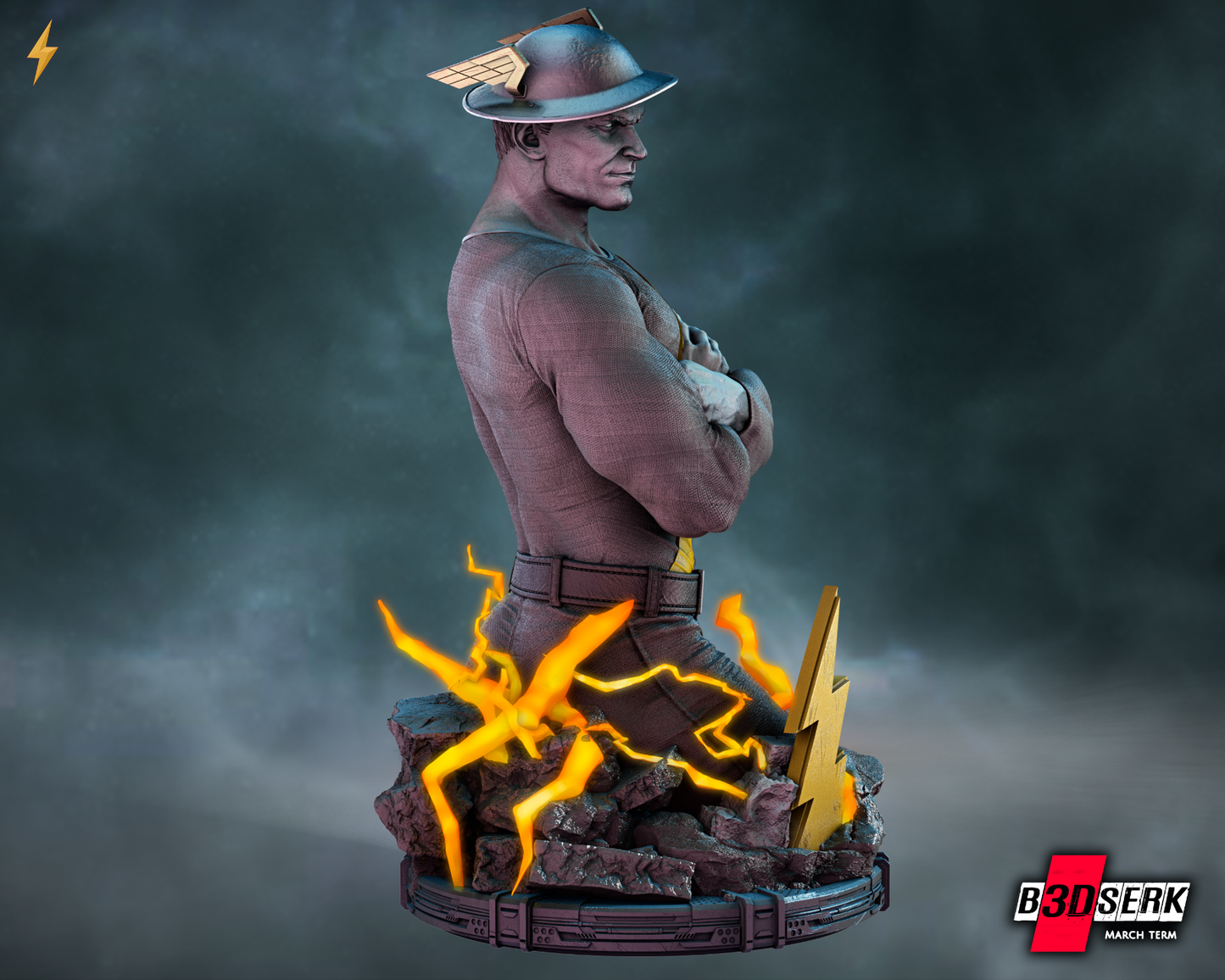 3D printed Flash Jay Garrick Bust - 195mm to 390mm (8 or 4th Scale) Fan Art
