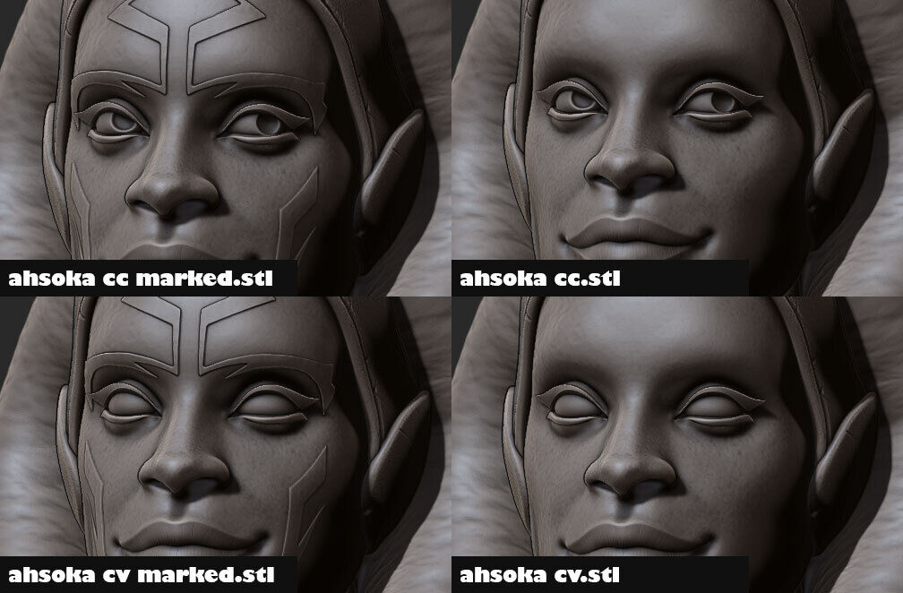 Asoka Tano (Star Wars Rebellion) Bust Fan Art Resin Printed Unpainted 4" to 8"