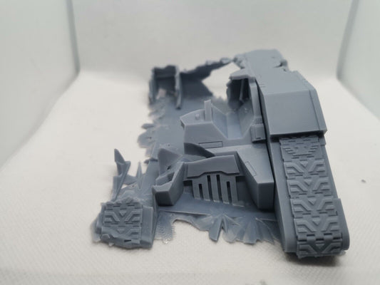 Land Raider Wreck Terrain 28mm Miniature Scenery - wargames table top gaming