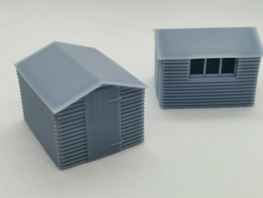 OO Gauge Wooden Garden Shed for Model Railway Layout (x3)