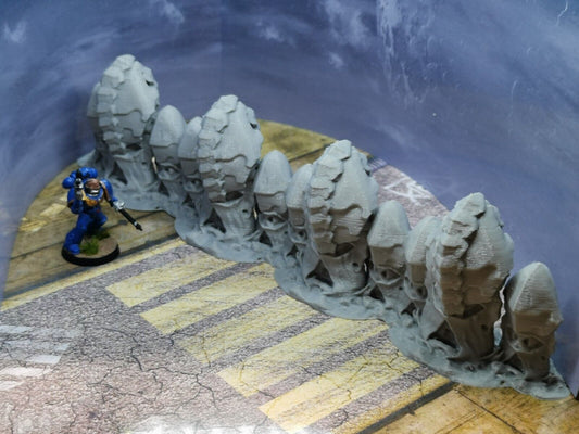 Alien Wall Terrain Scenery 28mm -Tabletop Gaming etc PLA 3D Printed