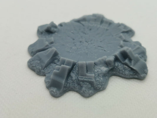 Small blast crater terrain scenery tabletop Miniatures games (x3)