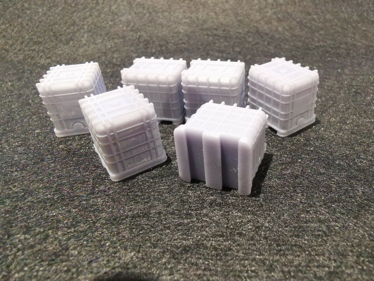 6 x IBC Pallet Tanks - SLA 3D Printed 1:76, OO Model for scenery layout