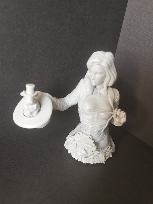 Zatanna (DC) Bust Fan Art - 3D Printed - 1/4 to 1/10 Scale