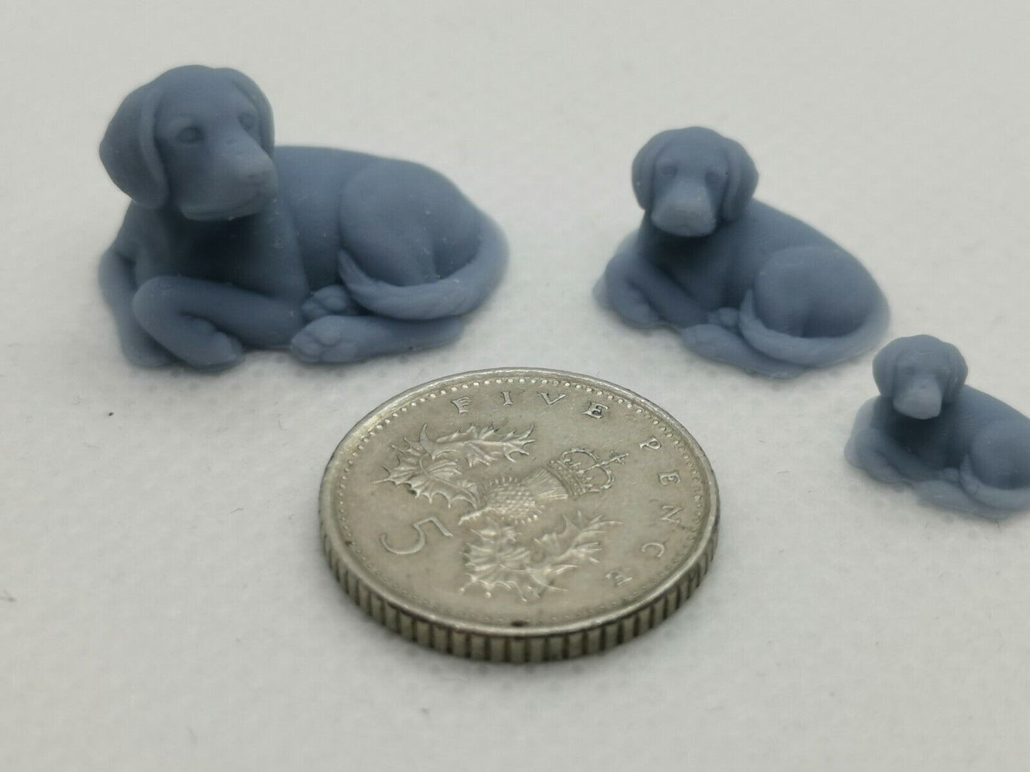 14 x Miniature ornaments for dolls house, dog cat animals (suit 12th scale etc)
